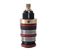Brass Thermostatic Valve Core Replacement Cartridge for Bath Mixer and Shower Faucet, Hot and Cold Control with 38°C Safety Stop, For Easy Installation(H5)