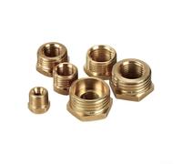 Brass Thread Adapter for Pneumatic Systems Dual M5 Ends Fits 1/8 1/4 3/8 1/2 Inch Pipes Precision Machine Reinforced Leakproof Design Industrial Automation CNC Use Metric Sizes(3p-6)