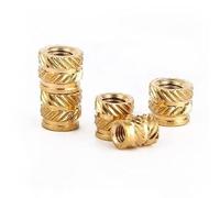 Brass Threaded Insert Knurled Nuts Pack of 30 Heat Set for 3D Printing Thread Inserts M5 M6 Multiple Sizes Golden(M6 x D9.0 x L9.0)
