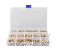 Brass Threaded Insert Nuts (300 pcs) for M2, M2.5, M5, M6 Plastic Parts - Knurled Internal Thread, Heat-Pressable, for PLA, ABS, PP