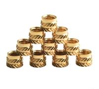 Brass Threaded Inserts 10Pcs Heat Set Screw Inserts For 3D Printing M2 M6 Suitable For Electronics, PCB Mounts And Various Plastic Components(M6x6x8(IdxLxOd))