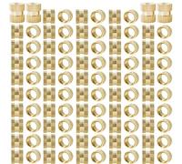 Brass Threaded Inserts Knurled Nuts, Brass Hot Melt Embedded Thick Nuts Pack M2 M2.5 M3 M4 M5 M6 Multiple Sizes(Straight (50Pcs),M3xL4xOD4.2)(Straight (100Pcs),M3xL6xOD4)