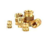 Brass Threaded Inserts Knurled Nuts, Brass Hot Melt Inset Nuts M2 M3 M5 Double Twill Knurled Multiple Sizes(M3X4.2X5.0(50Pcs))