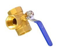 Brass Three Way Ball Valves with L Type Designs Pipe Fitting Simple Installation for Distributing Flows in Pipe Systems Good Sealing