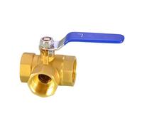Brass Three Way Ball Valves with L Type Designs Pipe Fitting Simple Installation for Distributing Flows in Pipe Systems Good Sealing
