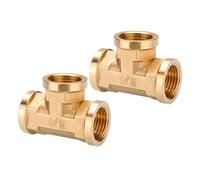 Brass Three Way Connector 0.5 Threaded Fitting Strong Tees Pipe Fitting Simple Installs for Pipes Networks Plumbing Fittings