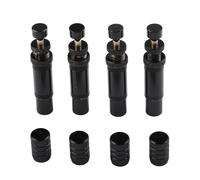 Brass Tire Deflator with Auto-Stop Function, Adjustable 10-30 PSI Quick-Release Valve for 4x4, Off-Road, RV, For ATV & Motorcycle - 4-Pack