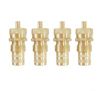 Brass Tire Deflators Kit 4 Pack Adjustable Automatic Tyre Deflator 0-60 PSI for Cars and Motorcycles Compatible with Standard Valve Stems