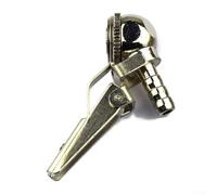 Brass Tire Inflator Nozzle with 1/4" FNPT Inlet, Closed-Flow Ball-Type Valve for Bicycles, Motorcycles, Cars, Trucks & Buses - 150 PSI Max Press(SILVER)