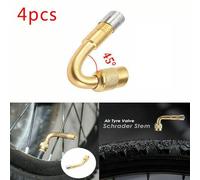 Brass Tire Valve Stem Extension 45° Angle Adaptor for Car, Motorcycle, Truck For - 4 Pack Compatible with Standard Valve Stems
