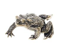 Brass Toads Statue Representing Prosperities and Wealth Antique Frogs Figurine for Collectors and Decors Lover Brass Toads Ornament