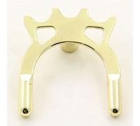 Brass Toeless Spider Rest Head for Snooker & Pool - Gold Plated, Smooth Plastic Feet, Standard Size
