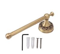 Brass Toilet Paper Holder, Vintage Antique Wall Mount Tissue Roll Bar, Bathroom Accessories for Kitchen and Bathroom, Organizing Towels with European Retro