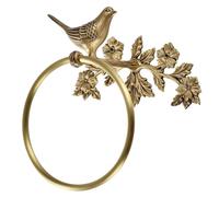 Brass Towel Ring Bird Bathroom Towel Holder,Wall Mounted Hand Towel Holder,Vintage Bronze Bath Towel Hanger,Space Saving Towel Ring Rustproof Hardware Hooks Rack,Antique Kitchen Bathroom Accessories