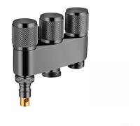 Brass Triple Outlet Stop Valve Rustproof Silver Finish(I) | Polished chrome finish, scratch resistant for surface, metal build, silver dark gray options, long lifespan