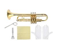 Brass Trumpet Brass Bb Trumpet B Flat Gold Brass Trumpet Beginner Set With Towels Polishing Cloth Golden Trumpet