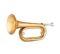 Brass Trumpet Brass Bugle Call Gold-Plated Trumpet Cavalry Horn With Mouthpiece Carrying Bag Musical Instrument For Beginner Band Play
