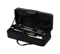 Brass Trumpet Brass Plated Black Bb Trumpet Set For Beginner Student With Hard Case Straps Mouthpiece Gloves Cloth Musical Instruments