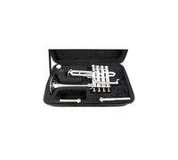 brass Trumpet Four-key Treble Trumpet Bb B Flat Brass Gilt Beautifully Durable Instrument With Mouthpiece (Color : Silver)