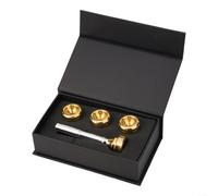 Brass Trumpet Mouthpieces 3-Pack 7C 3C 1 Gold Finish | Three-piece set, 7C 3C 1 variations, copper material, 3.15 inch length, ideal for practice