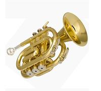 brass Trumpet Palm Size Portable Trumpet B-flat Cornet Brass Instrument