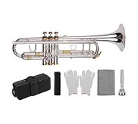 Brass Trumpet Prefessional Bb Trumpet Brass Material Silver Plated Surface Wind Instrument