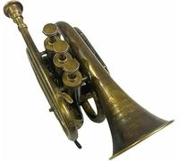 Brass trumpet Solid Glorious Antique Polished Designer Handmade Bugle Instrument Gift for Loved One's