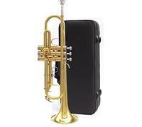Brass Trumpet Three-tone Trumpet Instrument, Bugle, B Flat, Suitable For Beginners, Young Pioneers, And Professional Drum Horn Team (Color : 1)