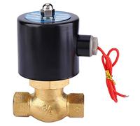 Brass Two Way Normally Closed Solenoid Valve, Solenoid Valve for Air Water Steam, Compact Pilot Operated Valve with G3/8" Thread for Industrial Fluid Control Systems (DC24V)