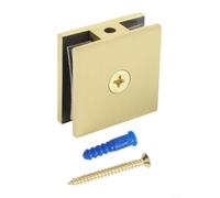 Brass U-Clamp for 8-12mm Glass Square Fixed Panel | Thickened design, high load capacity, secure fixation, 8-12mm glass fit, enhanced safety(Gold)