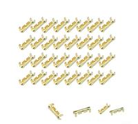 Brass U-Type Crimp Connectors, 200 pcs, 0.5-1.5 mm2 Wire Range, 14.8 × 4.4 × 4.3 mm, for Electrical Wiring & DIY Projects