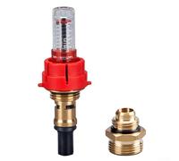 Brass Underfloor Heating Manifold Flow Meter with Removable Sight Glass for Water Flow Regulation 0.5-5L/Min DN15