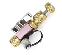 Brass Valve Core Removal Tool, Double O-Ring Seal With Vacuum Gauge Port 5/16" Female X 1/4" Male Flare For R410A Split System Service