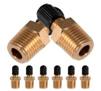Brass Valve Stem Cap 8pcs with 1/4 Inch Npt Thread and Seal | American Style Design, Standard Valve Core, Golden Finish, Easy Installation for Air Tanks and Truck Tyres