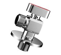 Brass Valves for Kitchen and Bathroom 1/4 Turn 1 / 2Inch Inlet Outlet with 3 / 8Inch Adapter Designs for Hot Cold Water Leakproof Valves