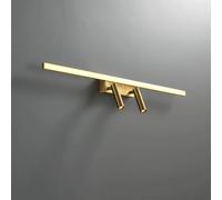 Brass Vanity Lamp Adjustable Vanity Mirror Spotlights LED Long Wall Lamp Bathroom Spot Light Fixture, Copper Bath Mirror Front Lighting Fittings, Luxury(56cm)