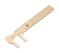 Brass Vernier Caliper, 0-100mm Portable Double Scale Vernier Caliper Jewelry Measuring Ruler Measurement Tool for Coins, Jewelry, Bodhi, Olives, Jade