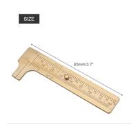 Brass Vernier Caliper Ruler, 80 mm / 100 mm Dual-Scale Sliding Gauge Measuring Tool for Inside, Outside, Step & Depth Measurements - Mini Brass