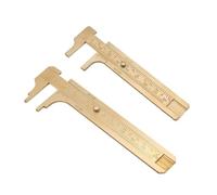 Brass Vernier Caliper Ruler, 80 mm / 100 mm Dual-Scale Sliding Gauge Measuring Tool for Precision Inside, Outside, Step & Depth Measurements - 2-Pack