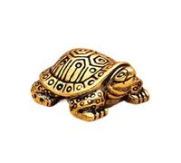Brass Vintage Turtle Figurine - Vintage Brass Tortoise Miniatures Figurines,Prosperity Wealth Collectible Tortoise Figure for Desk Bookshelf Living Room Shelf Office Bedroom Decoration