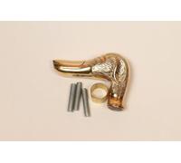 Brass Walking Stick Dog Head Shaped Brass Handle Cast Brass w/Outside Connector Rod, Brass Handmade Eagle Head Handle, Strong and Comfortable Vintage Best Gift for Men and Women