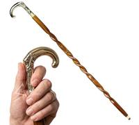 Brass Walking Stick Twisted Handmade Victorian Handcrafted Head Brass Wands Walking Cane Sticks-Style Spiral Rope Walking Sticks