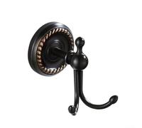 Brass Wall Hook for Kitchen and BathroomAntique Black Bronze Finish, 10 cm Decorative Coat and Towel Hook, Vintage Home Improvement Hardware