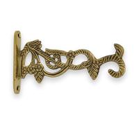 Brass Wall Mount for Orthodox Wakefulness Oil Lamps - Flower Design Hook 13cm (5.12")