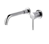 Brass Wall Mounted Bathroom Basin Faucet Sink Swivel Spout Bath Mixer Tap Crane Antique Bronze Finished ELK202(Chrome)