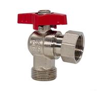 Brass Wall-Mounted Boiler Valve 4-Way Switch for Central Heating Systems Gas-Fired Floor Boilers Water Heaters for asme Certified 8x2x6cm(4 points red)