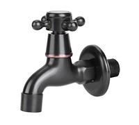 Brass Wall-Mounted Faucet, Single Handle Quick Open Tap for Home, Garden & Pool, Short Water Spout, Easy Installation