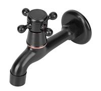 Brass Wall-Mounted Faucet, Single Handle Quick Open Tap for Home, Garden & Pool, Short Water Spout, Easy Installation