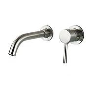 Brass WallMounteBathroom Sink Faucet 2Handle Hot & ColMixer Tap SoliBrass Basin Filler Antique Retro Style Tub Faucet for Classic Decor