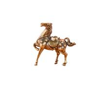 Brass War Horse Small Ornament Home Desktop Decoration Retro Pure Copper Horse Crafts Copper Figurines Enthusiasts Collect